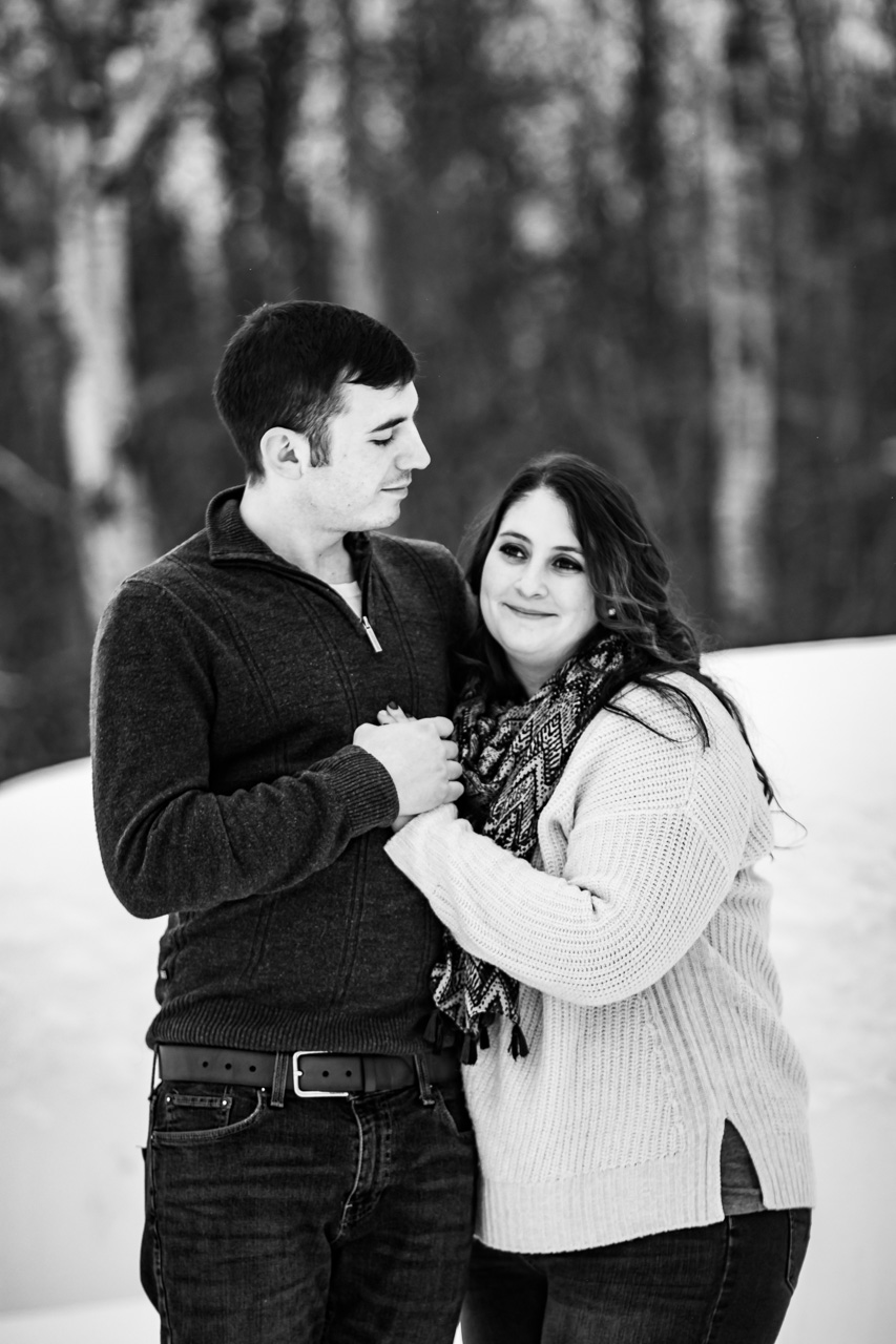 Fort-Kent-Maine-engagement-photography-winter-122-black-white