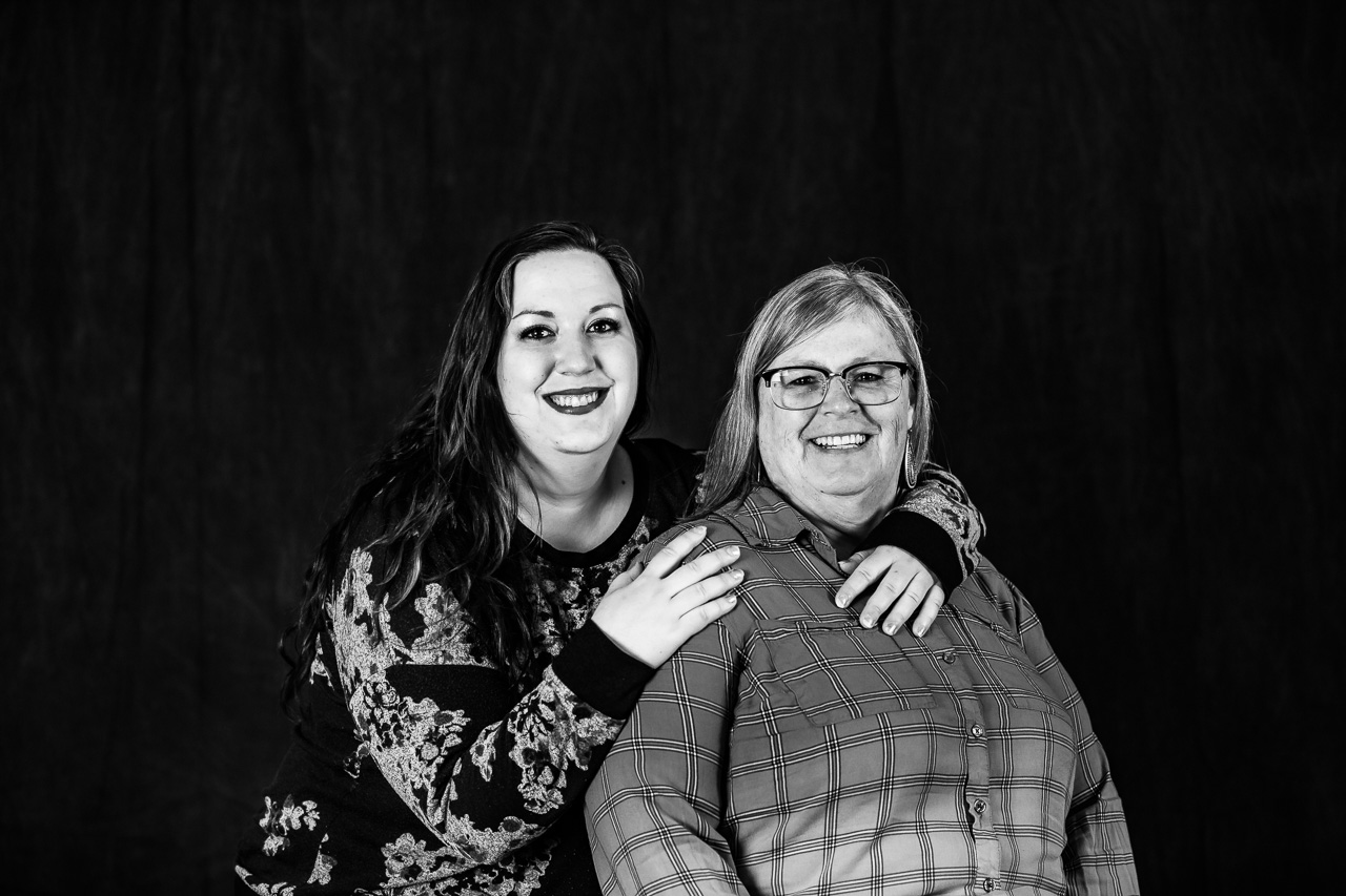 mother daughter studio portraits mouse island creatives photography-2 black white