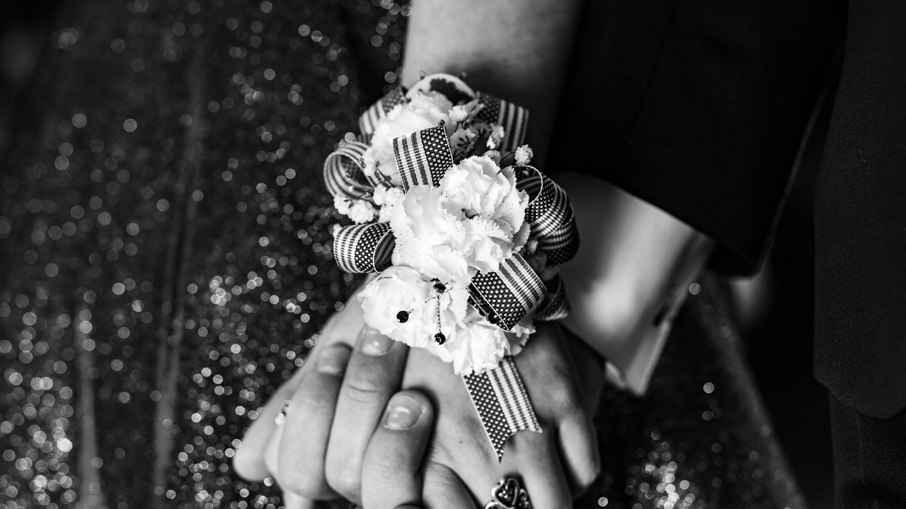 Prom details couples holding hands mouse island creatives event photography usa black white